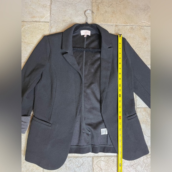 Skies Are Blue Black Blazer S Roll Sleeve Work Career Casual Jacket Office Corp - Picture 10 of 11